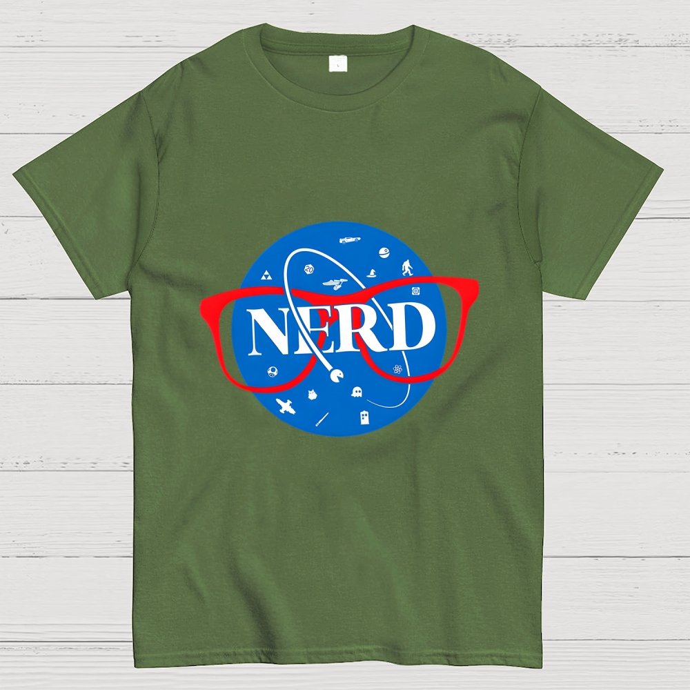 Nerdy Space Patch Geek T-Shirt