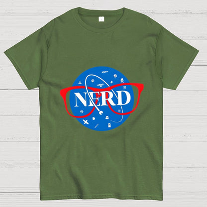 Nerdy Space Patch Geek T-Shirt