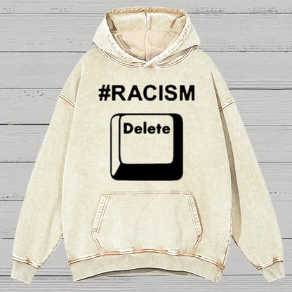 Delete Racism Now Vintage Distressed Hoodie