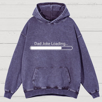 Dad Joke Loading Funny Dad Cotton Vintage Distressed Hoodie