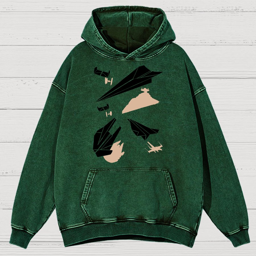 Paper Wars Vintage Distressed Hoodie