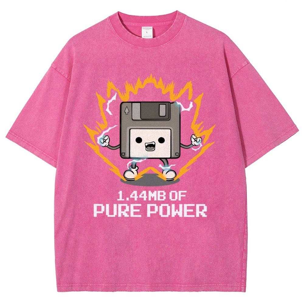 1.44mb of pure power Vintage Distressed T-shirt