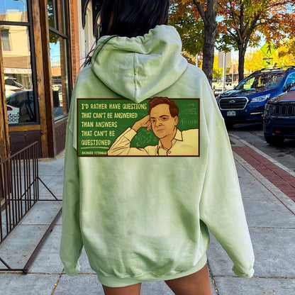 Feynman Science Printed Back Cotton Hoodie