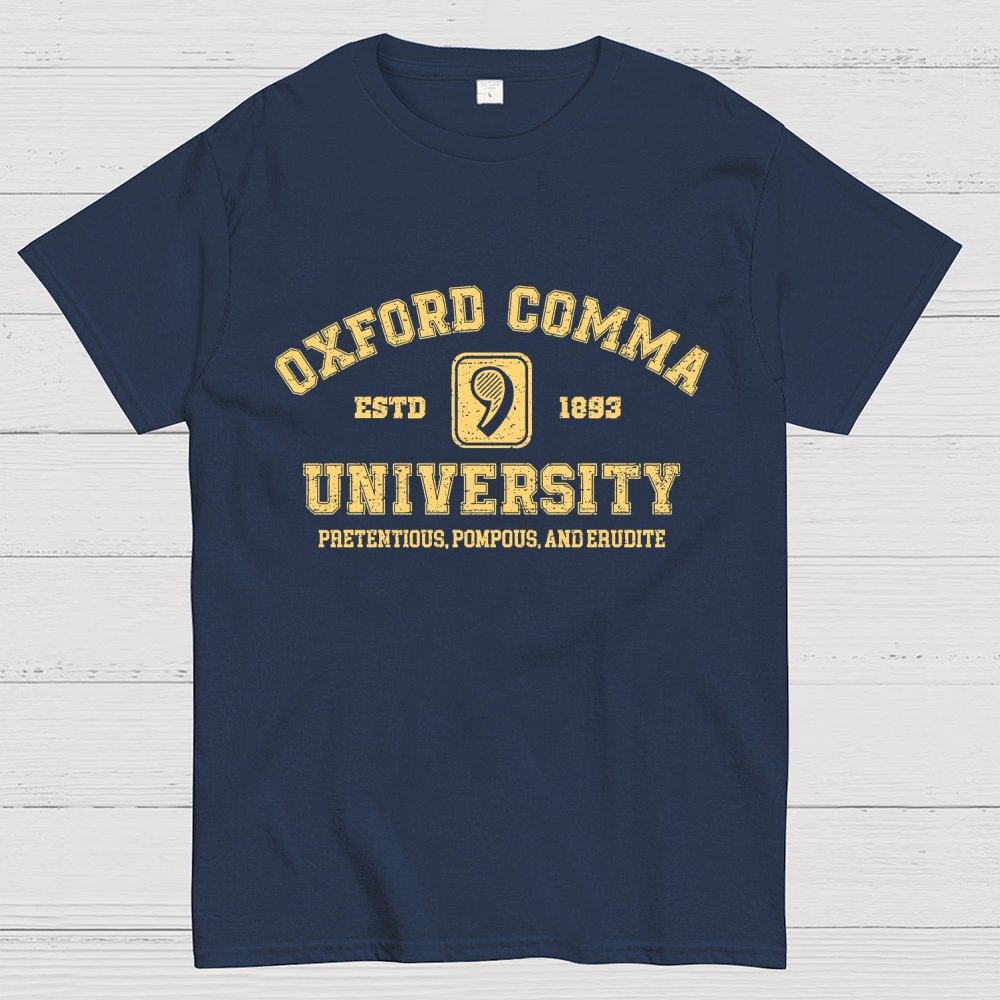 Oxford Comma University Unisex Geek T-Shirt