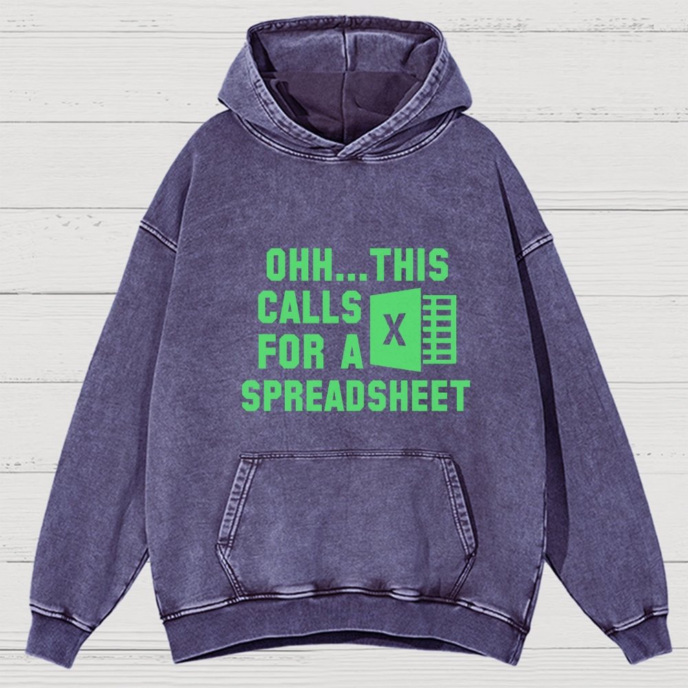 Ohh...This Calls for a Spreadsheet Vintage Distressed Hoodie