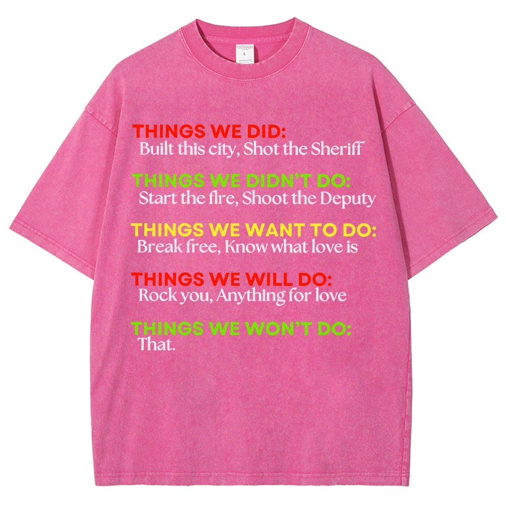 Things We Did... Vintage Distressed T-shirt