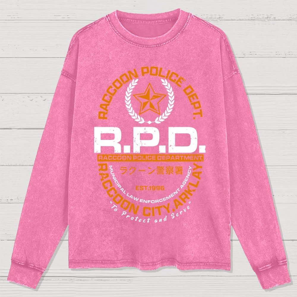 City Police Washed Long Sleeve Tee