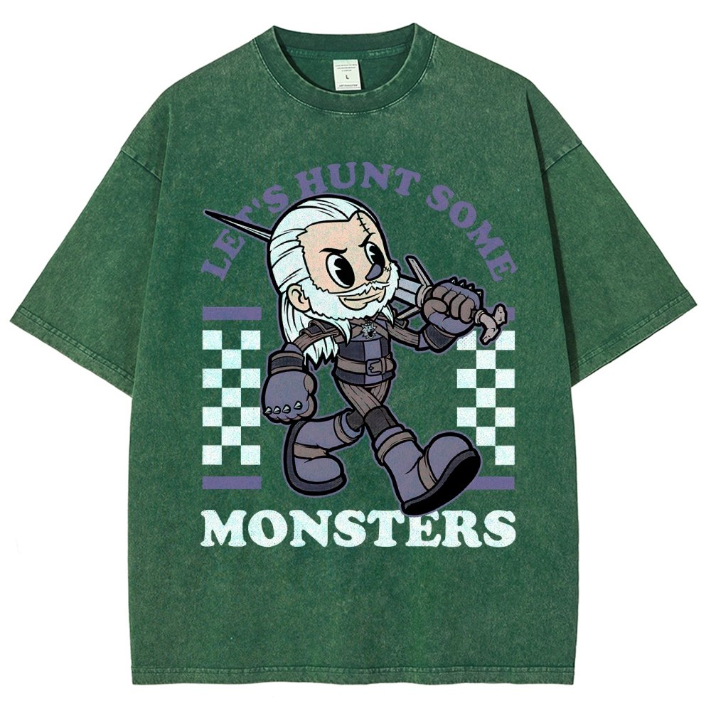Hunt Some Monsters Vintage Distressed T-shirt