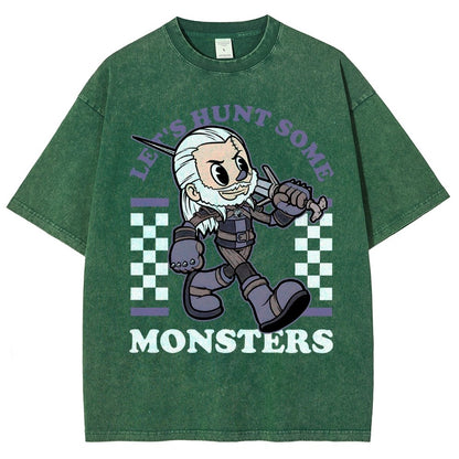 Hunt Some Monsters Vintage Distressed T-shirt