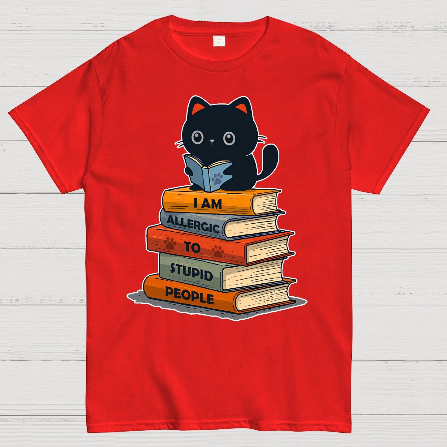 Allergic To Stupid People. Funny Geek T-Shirt