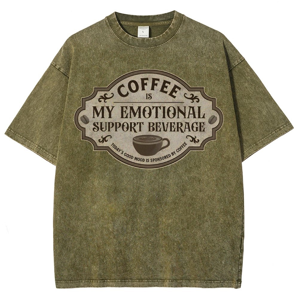 My Emotional Support Beverage Vintage Distressed T-shirt