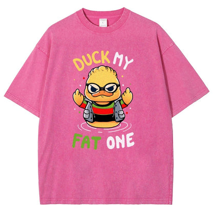 Duck My Fat One Vintage Distressed T-shirt