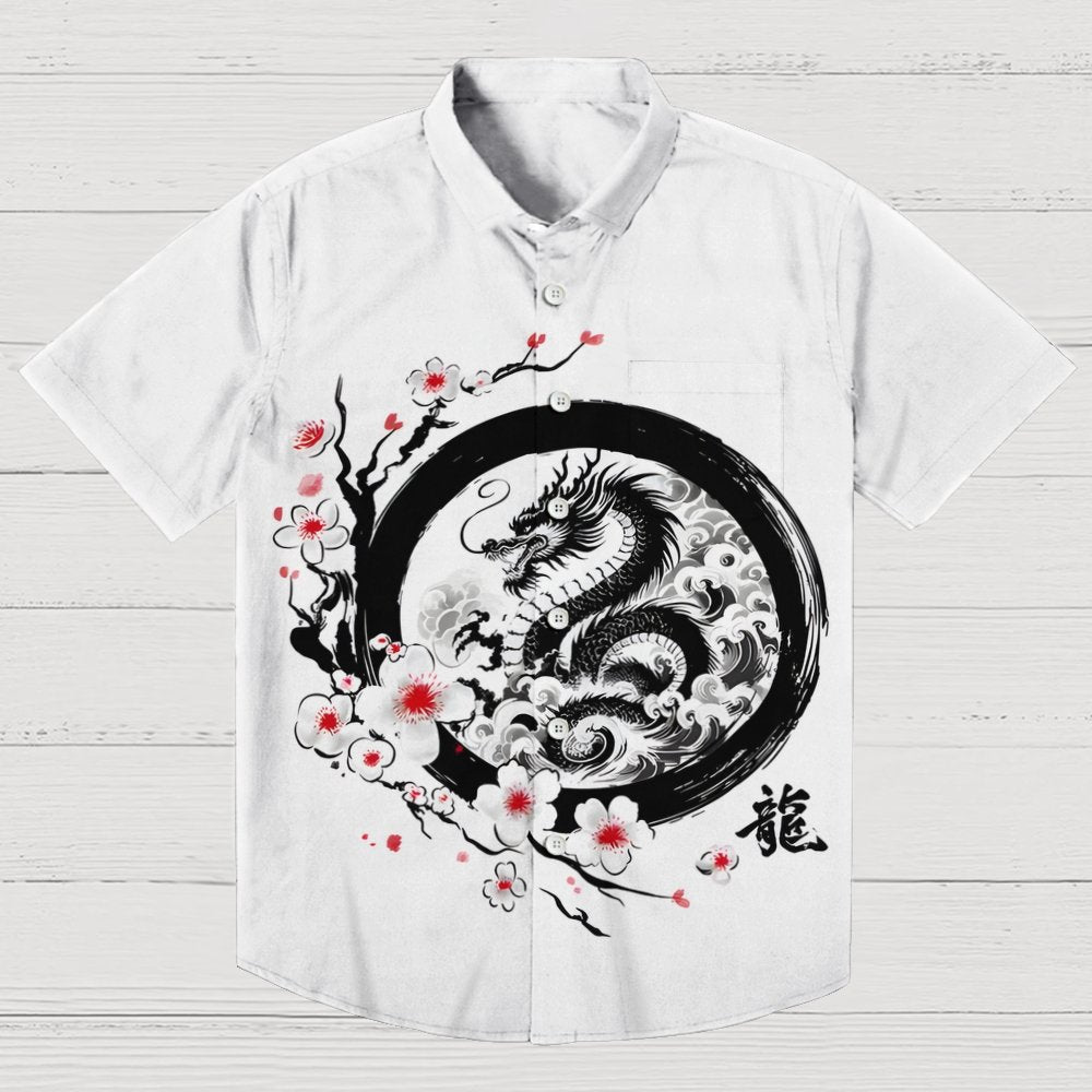 Enso Dragon Geek Hawaiian Shirt