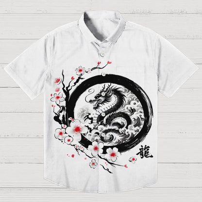 Enso Dragon Geek Hawaiian Shirt