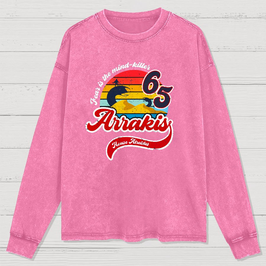 Fear Is The Mind Killer Nerdy Washed Long Sleeve Tee