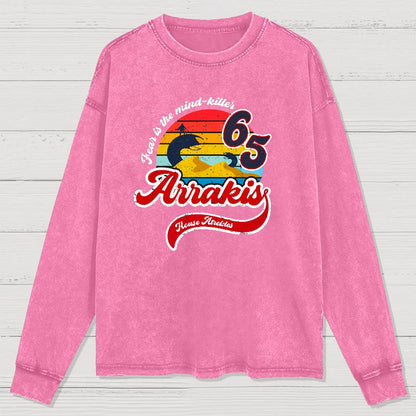 Fear Is The Mind Killer Nerdy Washed Long Sleeve Tee