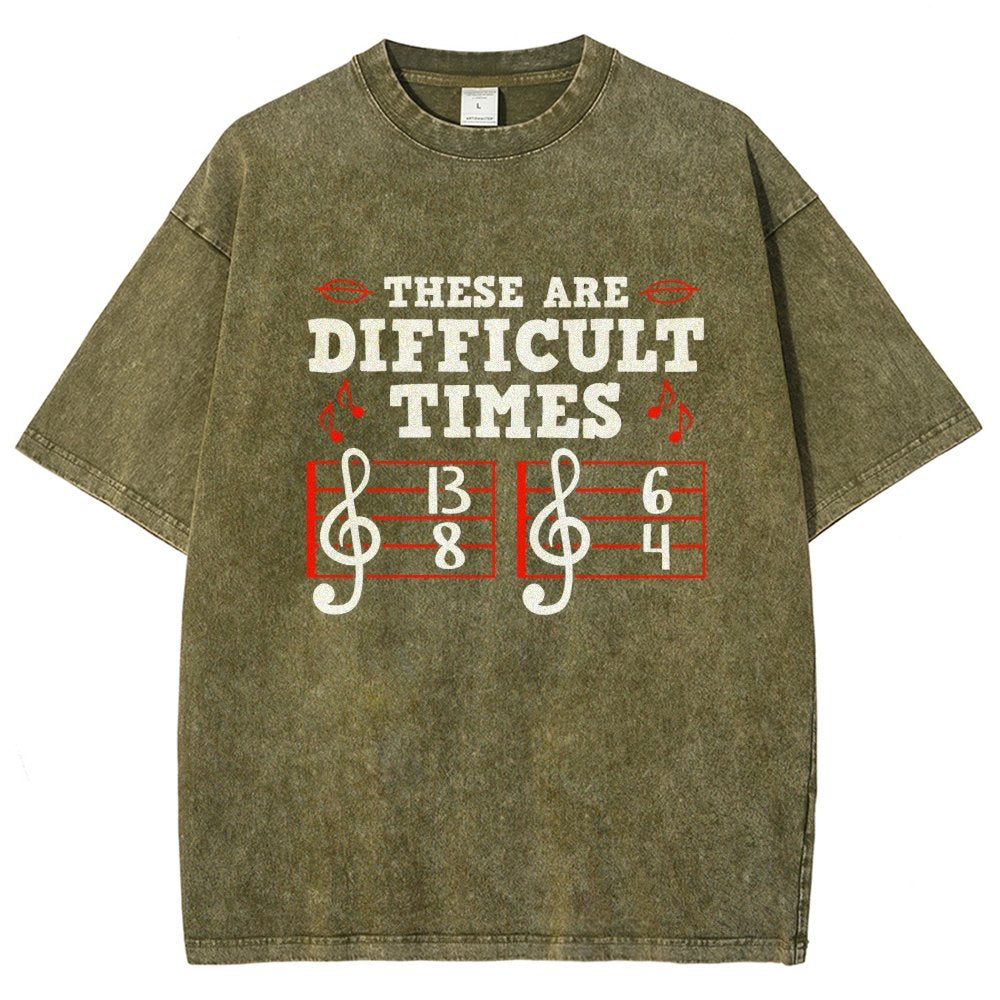 These Are Difficult Times Vintage Distressed T-shirt