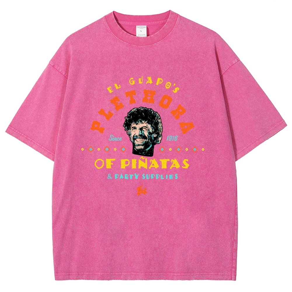 A Character's Plethora Of Pinatas & Party Supplies Vintage Distressed T-shirt