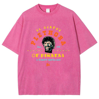 A Character's Plethora Of Pinatas & Party Supplies Vintage Distressed T-shirt