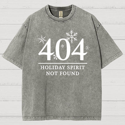 404 Holiday Spirit Not Found Vintage Distressed T-shirt