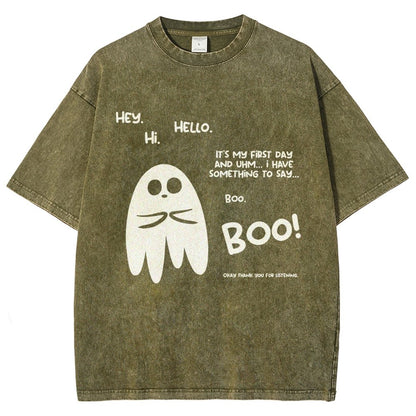 Anxious Ghost Vintage Distressed T-shirt