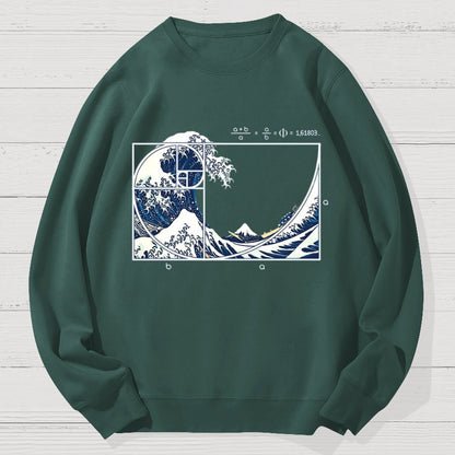 The Great Fibonacci Wave Science Geek Cotton Sweatshirt