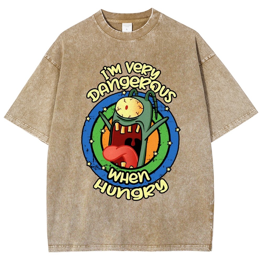 Very Dangerous When Hungry Vintage Distressed T-shirt