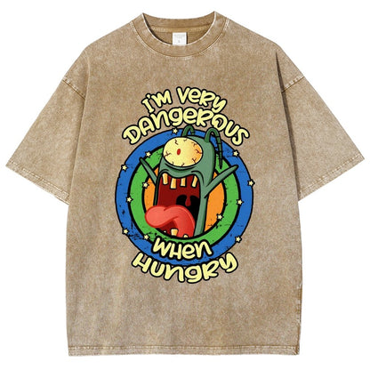 Very Dangerous When Hungry Vintage Distressed T-shirt