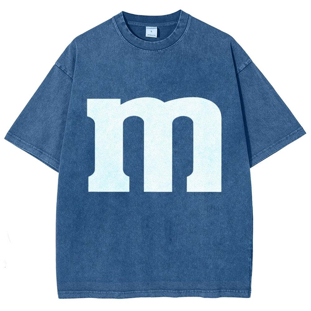 Fun letter M Vintage Distressed T-shirt
