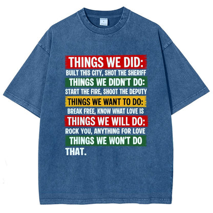 Things We Did Vintage Distressed T-shirt