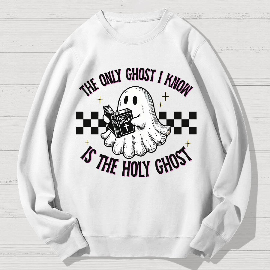 Holy Spirit Halloween Geek Cotton Sweatshirt