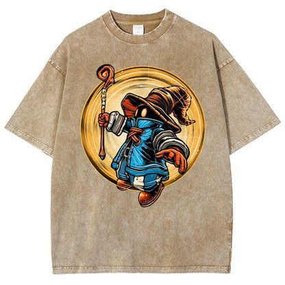 The Black Mage Vintage Distressed T-shirt