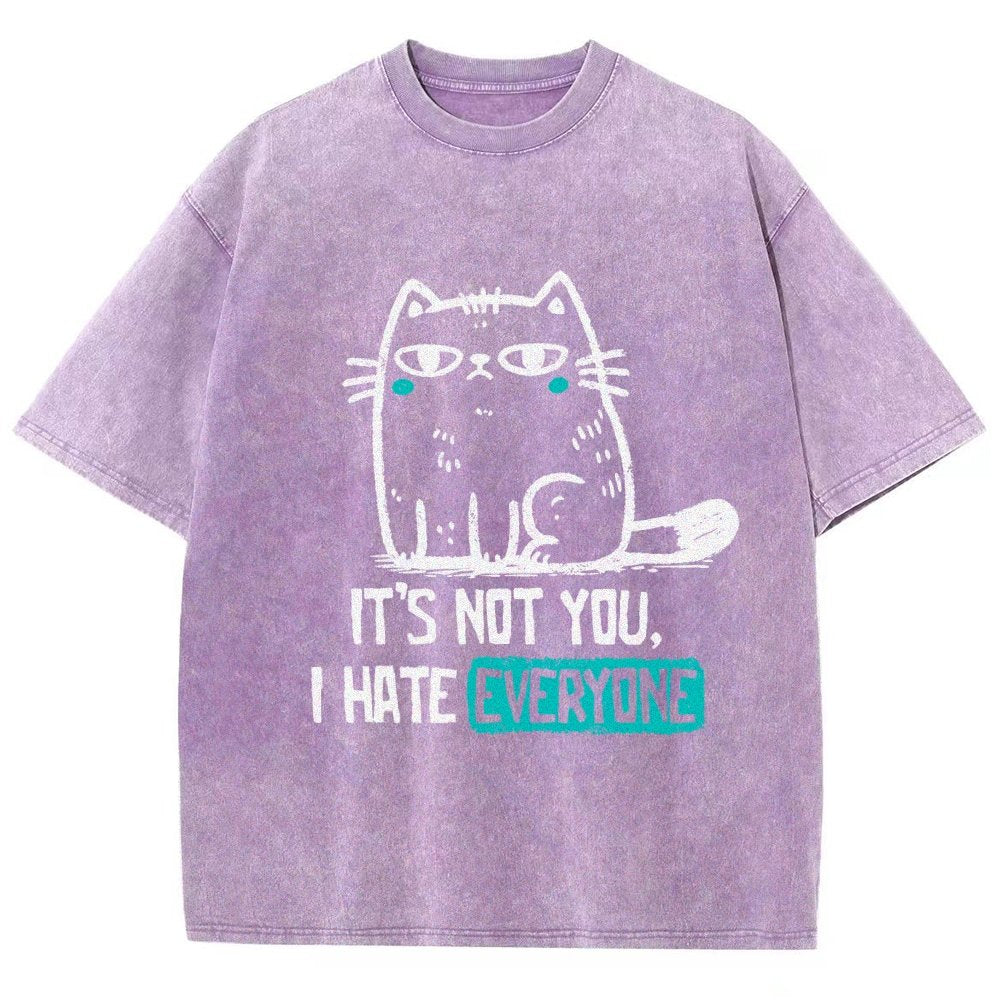 Its Not You I Hate Everyone Vintage Distressed T-shirt