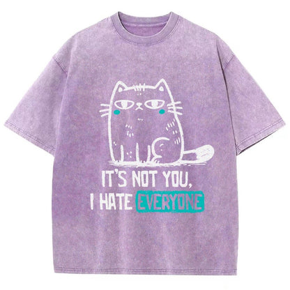 Its Not You I Hate Everyone Vintage Distressed T-shirt