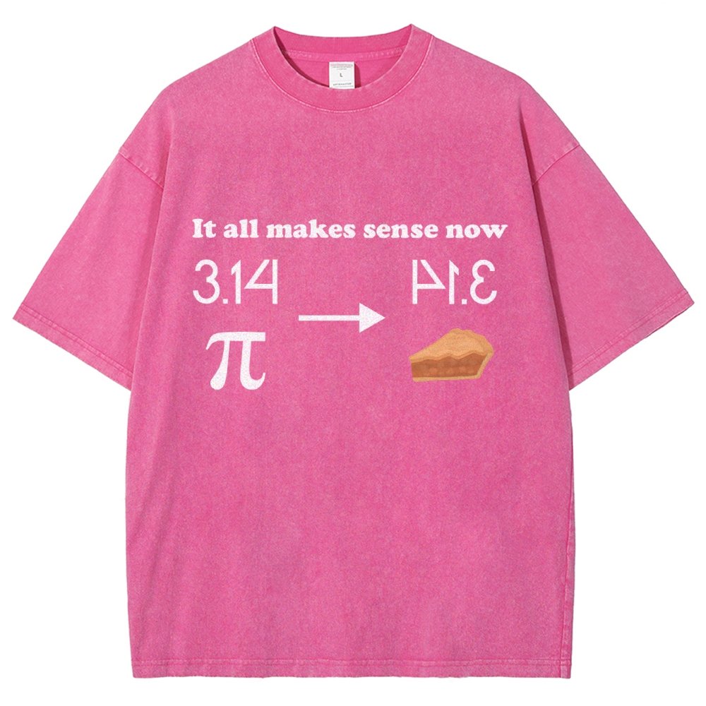It All Makes Sense Now Pi Vintage Distressed T-shirt