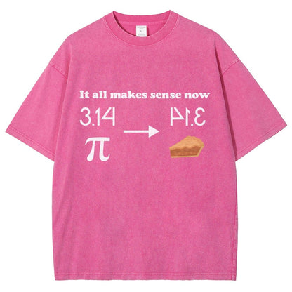 It All Makes Sense Now Pi Vintage Distressed T-shirt