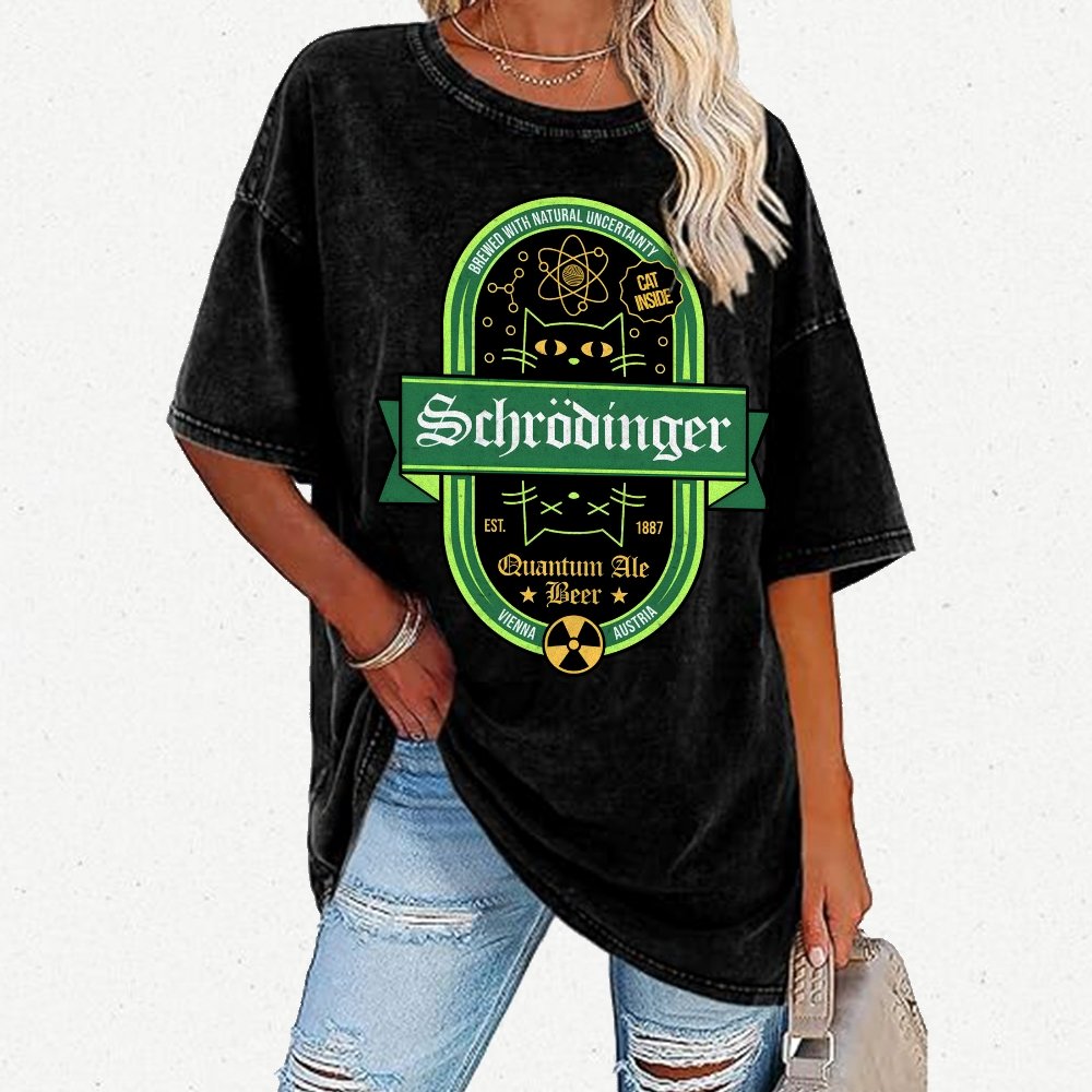 Schrodinger Quantum Ale Beer Vintage Distressed T-shirt