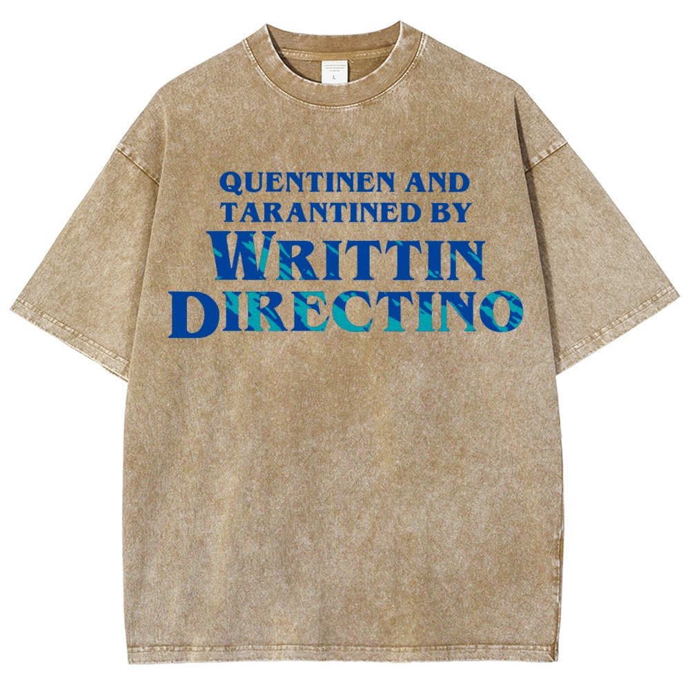 Writtin Directino Vintage Distressed T-shirt