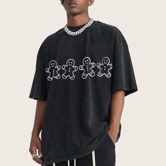 Christmas Gingerbread Cookies Vintage Distressed T-shirt