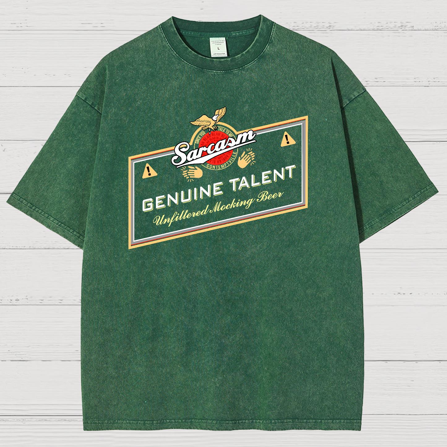 Sarcasm Genuine Talent Vintage Distressed T-shirt