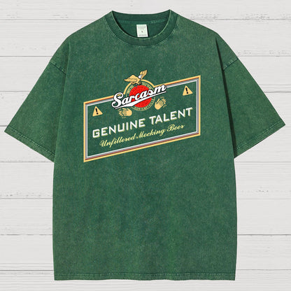 Sarcasm Genuine Talent Vintage Distressed T-shirt