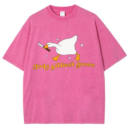 Goose Shirt God's Silliest Goose - Funny Vintage Distressed T-shirt
