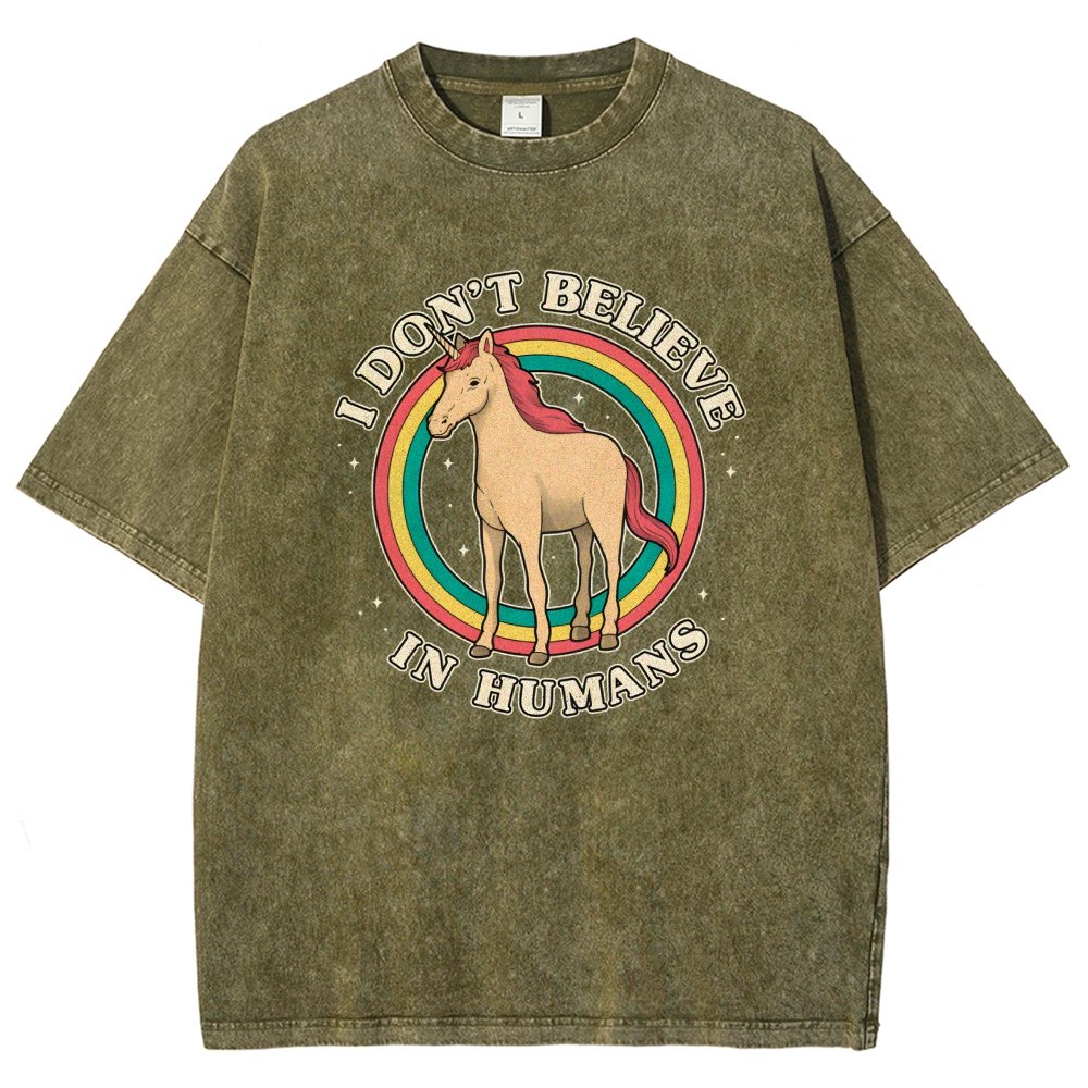 I Don't Believe In Humanity. Vintage Distressed T-shirt