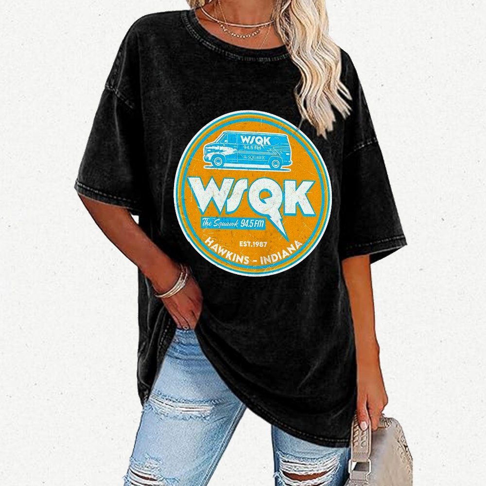 WSQK the Squawk Vintage Distressed T-shirt