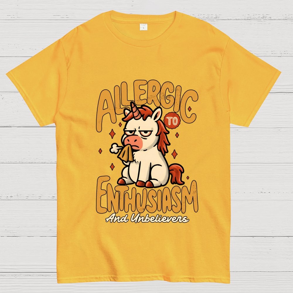 Allergic to Enthusiasm Geek T-Shirt