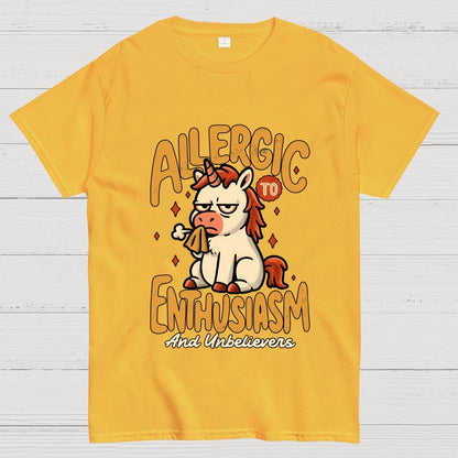 Allergic to Enthusiasm Geek T-Shirt