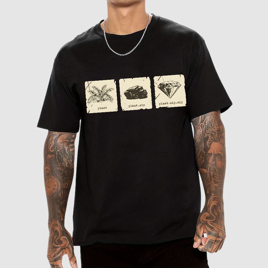 Internet Funny Plant.zip.zip Geek T-Shirt