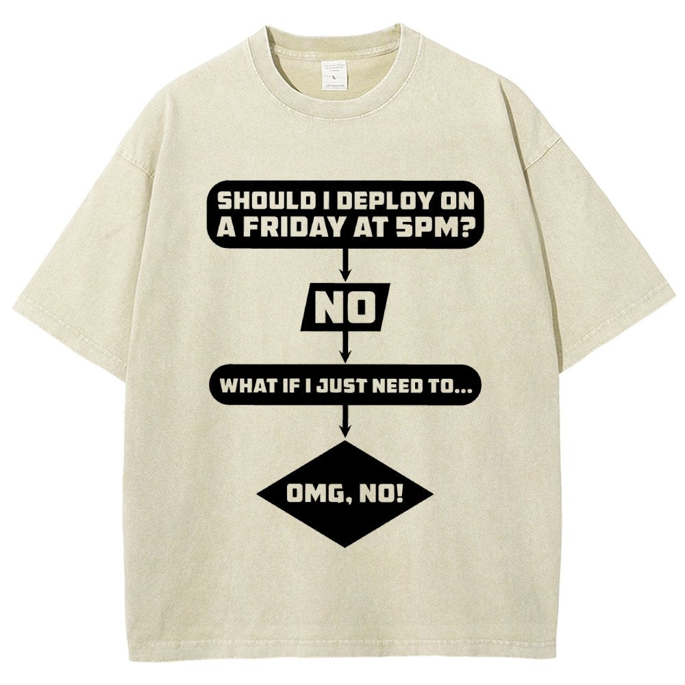 Deploy on Friday? Vintage Distressed T-shirt