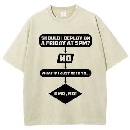 Deploy on Friday? Vintage Distressed T-shirt