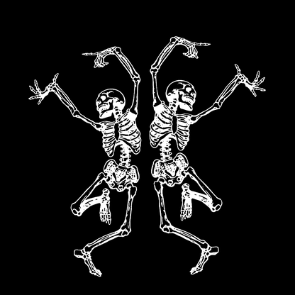 Fall Dancing Skeleton Halloween Geeky T-Shirt